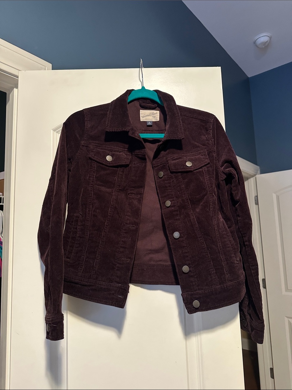Corduroy Jacket in Deep Burgundy - Women's Classic Trucker